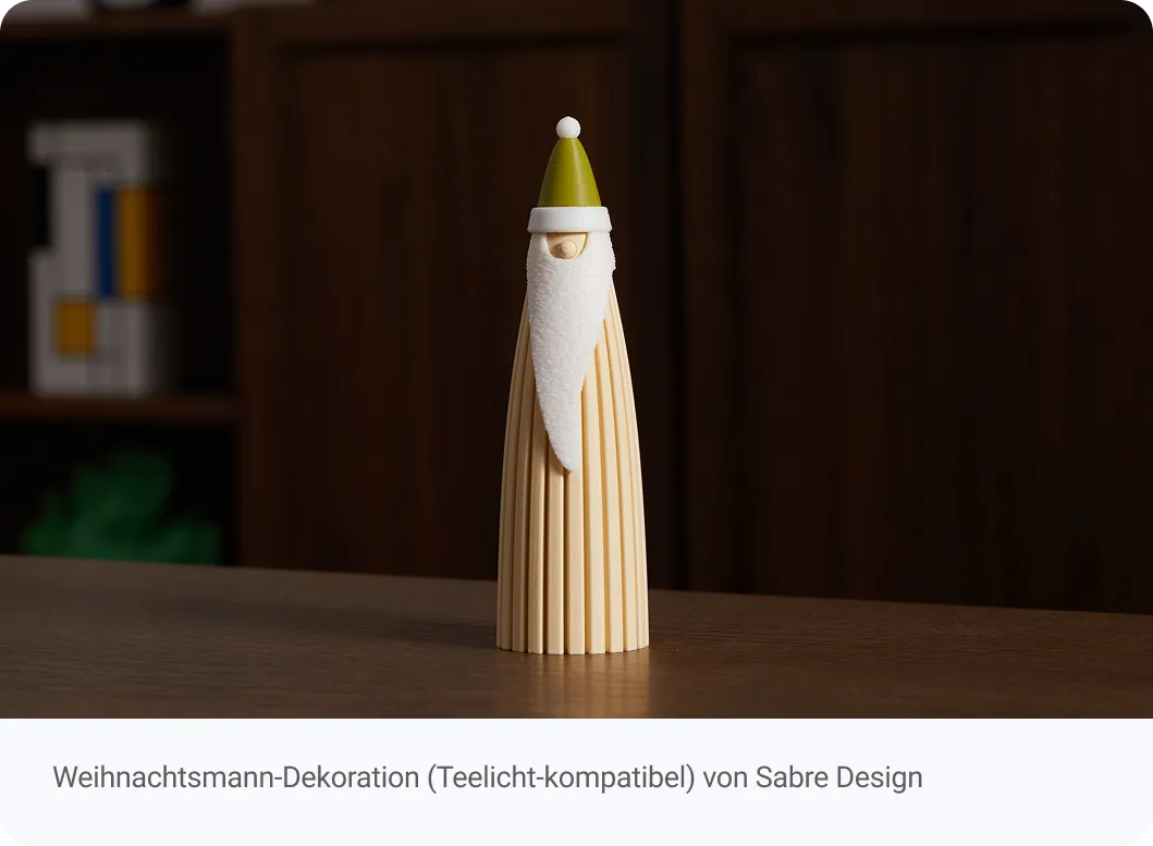 Weihnachtsmann-Dekoration (Teelicht-kompatibel) von Sabre Design