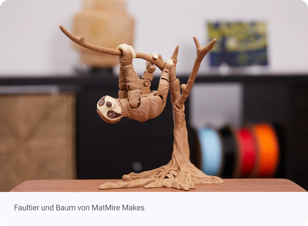 Faultier und Baum von MatMire Makes