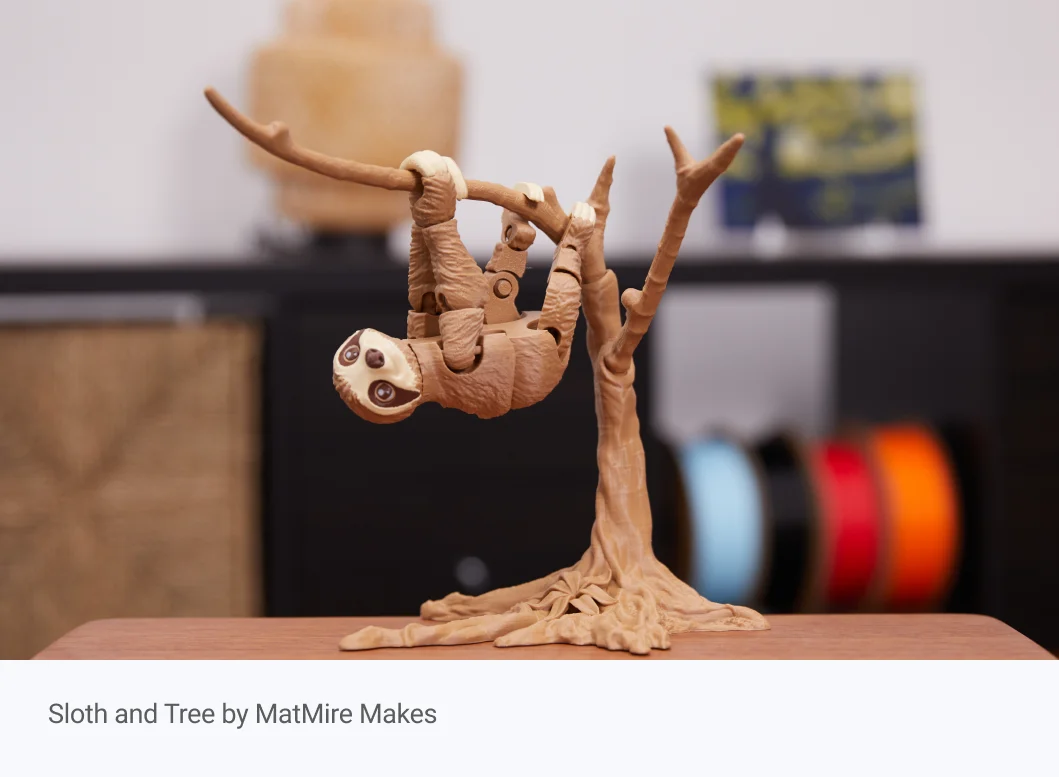 Sloth and Tree by MatMire Makes